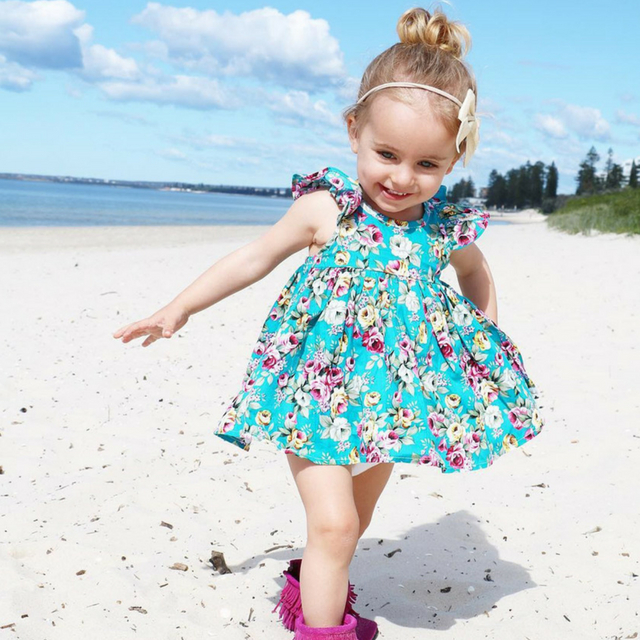 Moda Bebê Verão 2019 Vestido com estampa floral - Verão 2019 na moda Infantil: Conheça as Trends aguardadas!