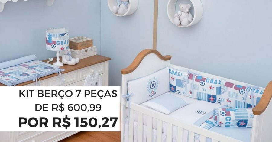 Kit Berço 7 Peças Laura Ashley | Promoção 75% off