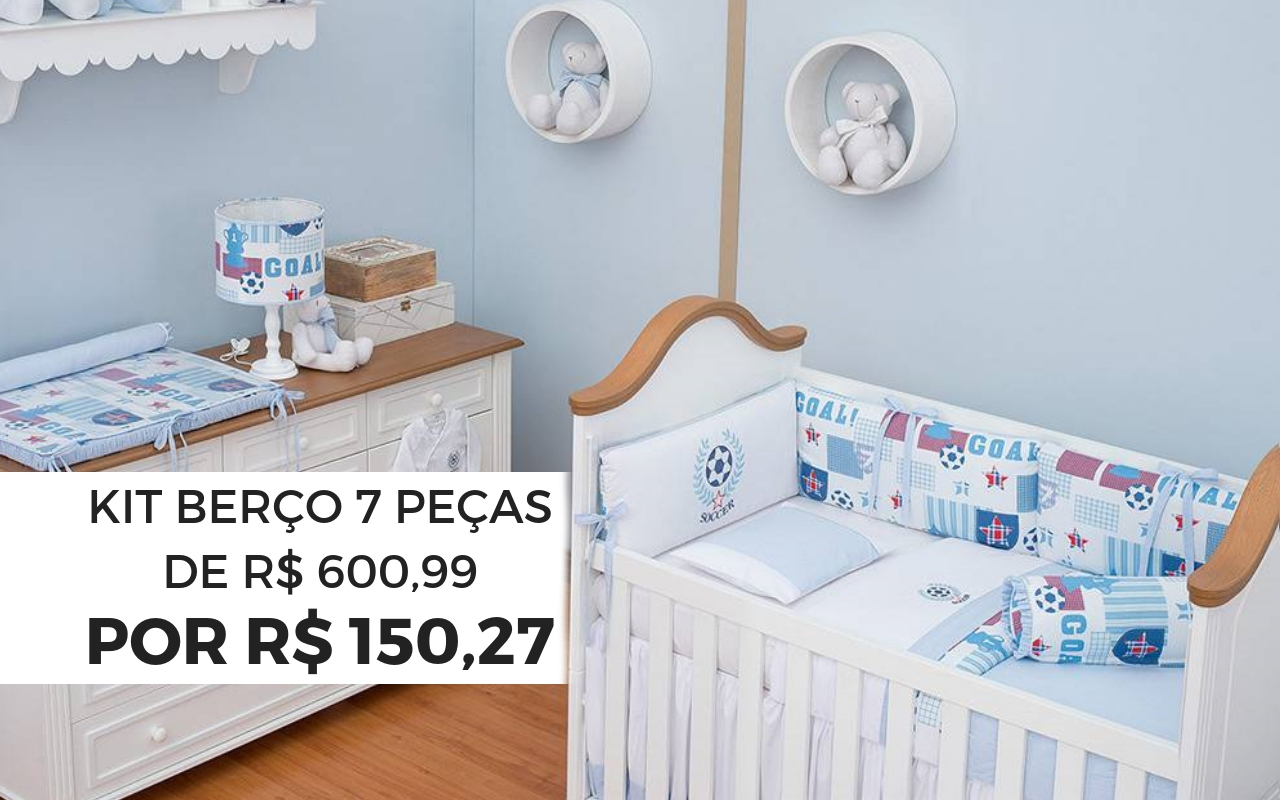 Kit Berço 7 Peças Laura Ashley | Promoção 75% off