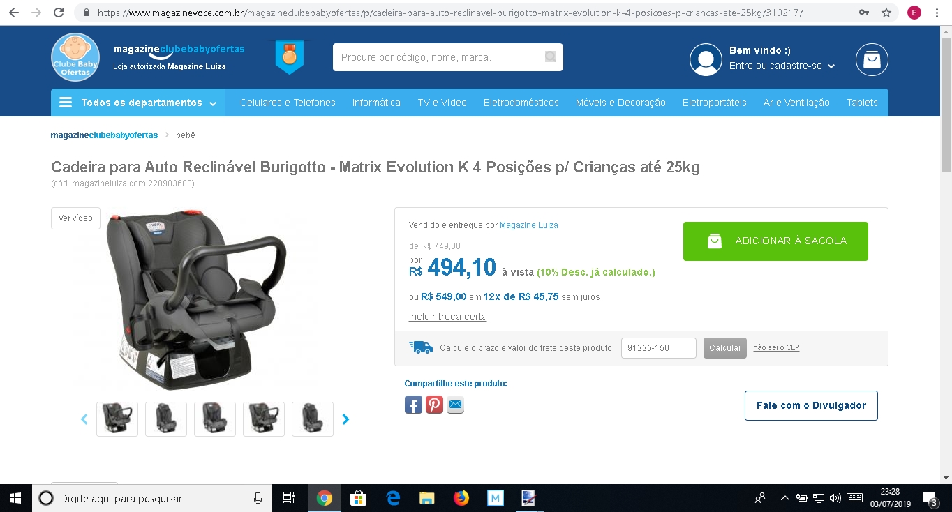 Promoção Cadeira Carro Matrix Evolution Burigotto - Cadeira de Carro MATRIX Evolution K Burigotto | Review Completo